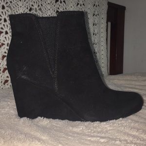 Black wedge booties from Forever 21